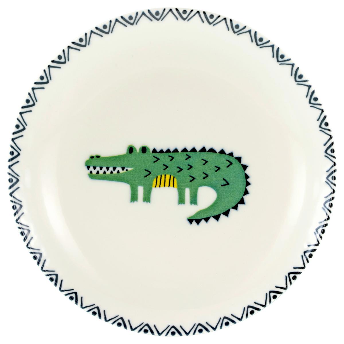 Set Krožnikov Safari, 4-Delni - večbarvno/sivobela, Basics, keramika (21cm) - Creatable