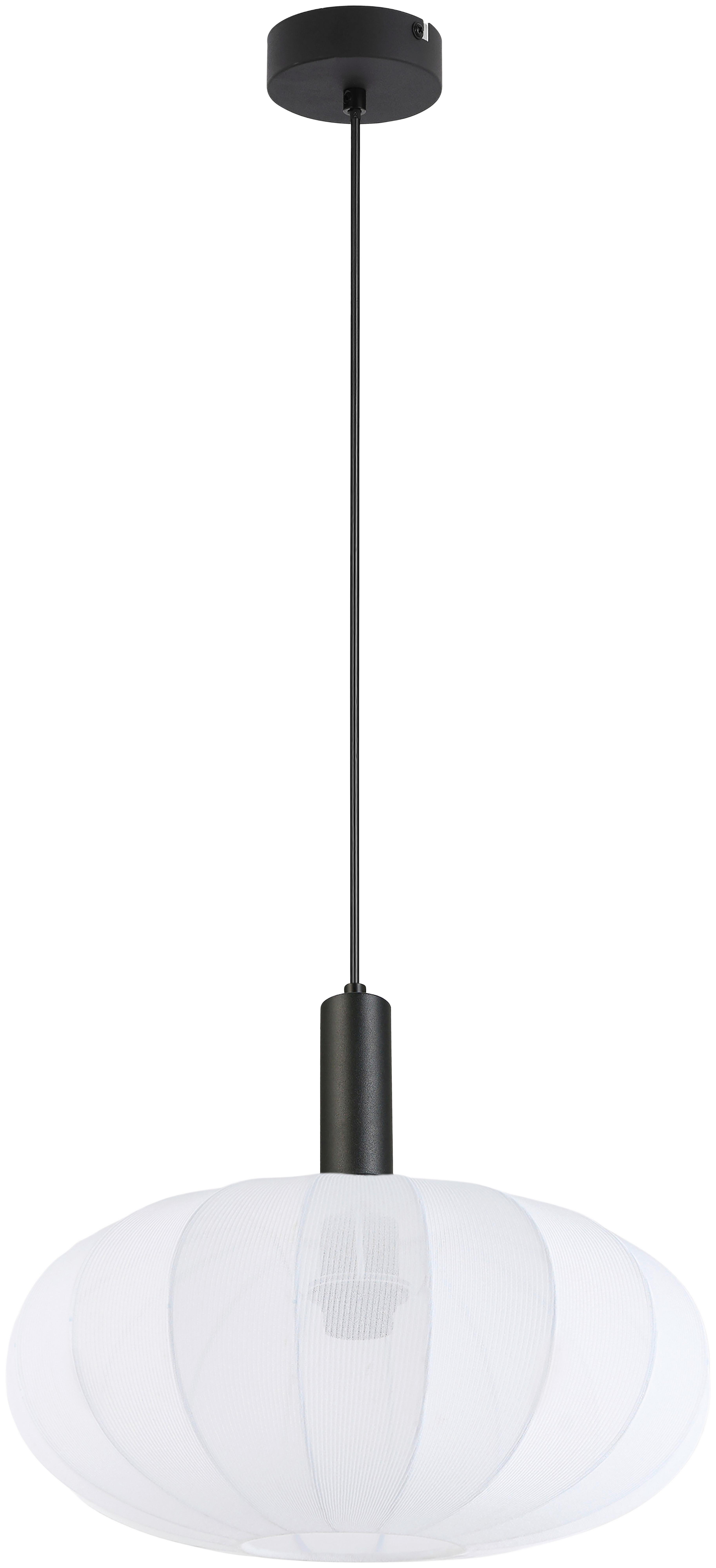 Viseča Svetilka Modern - črna/bela, Moderno, kovina/tekstil (40/120cm) - Mömax