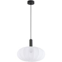 Hängeleuchte Modern Schwarz/Weiss max. 25 Watt - Weiss/Schwarz, Modern, Textil/Metall (40/120cm) - Mömax