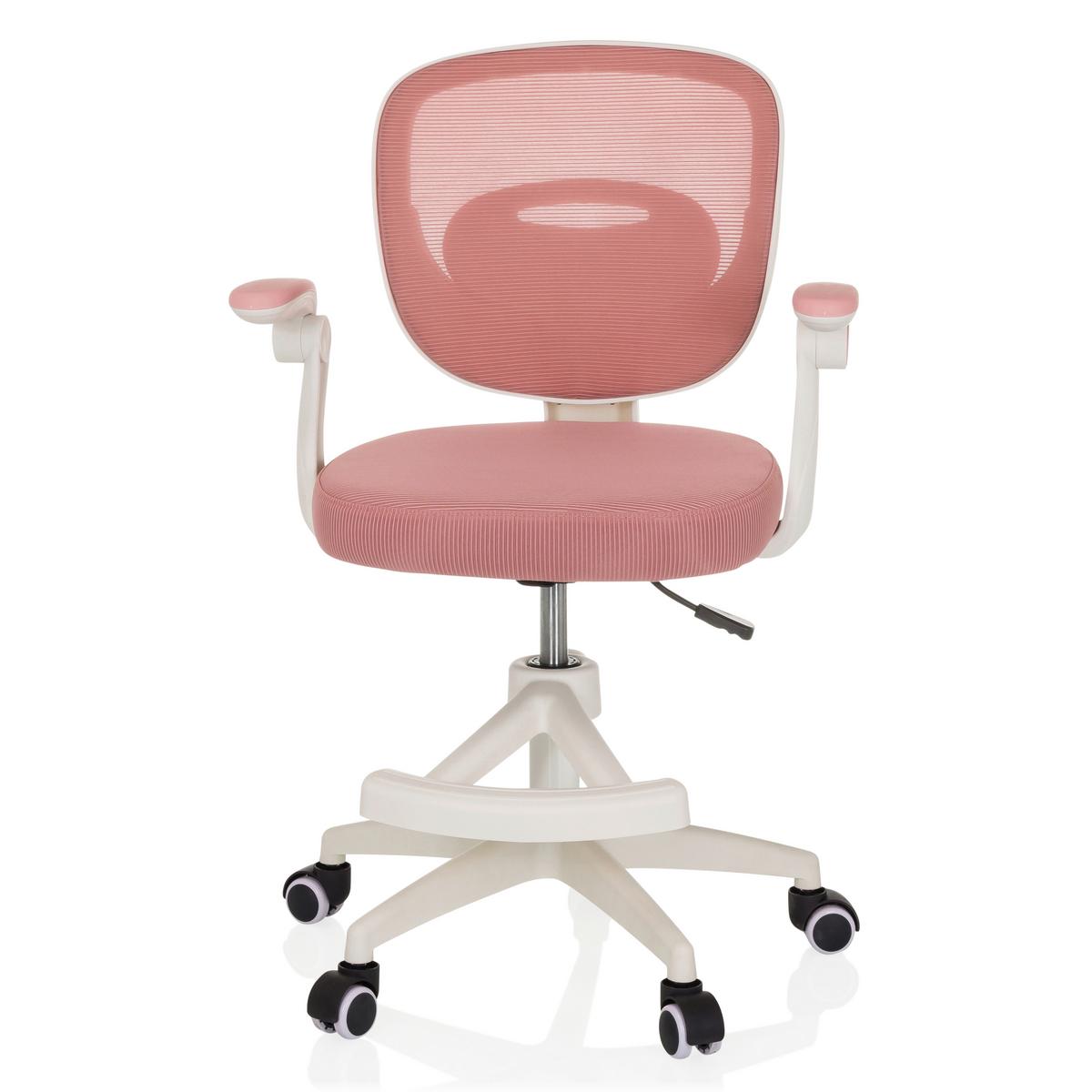 Mladinski Vrtljivi Stol Kiddy Smart, Roza - roza/bela, Moderno, umetna masa/tekstil (61/84-97/55cm) - MID.YOU
