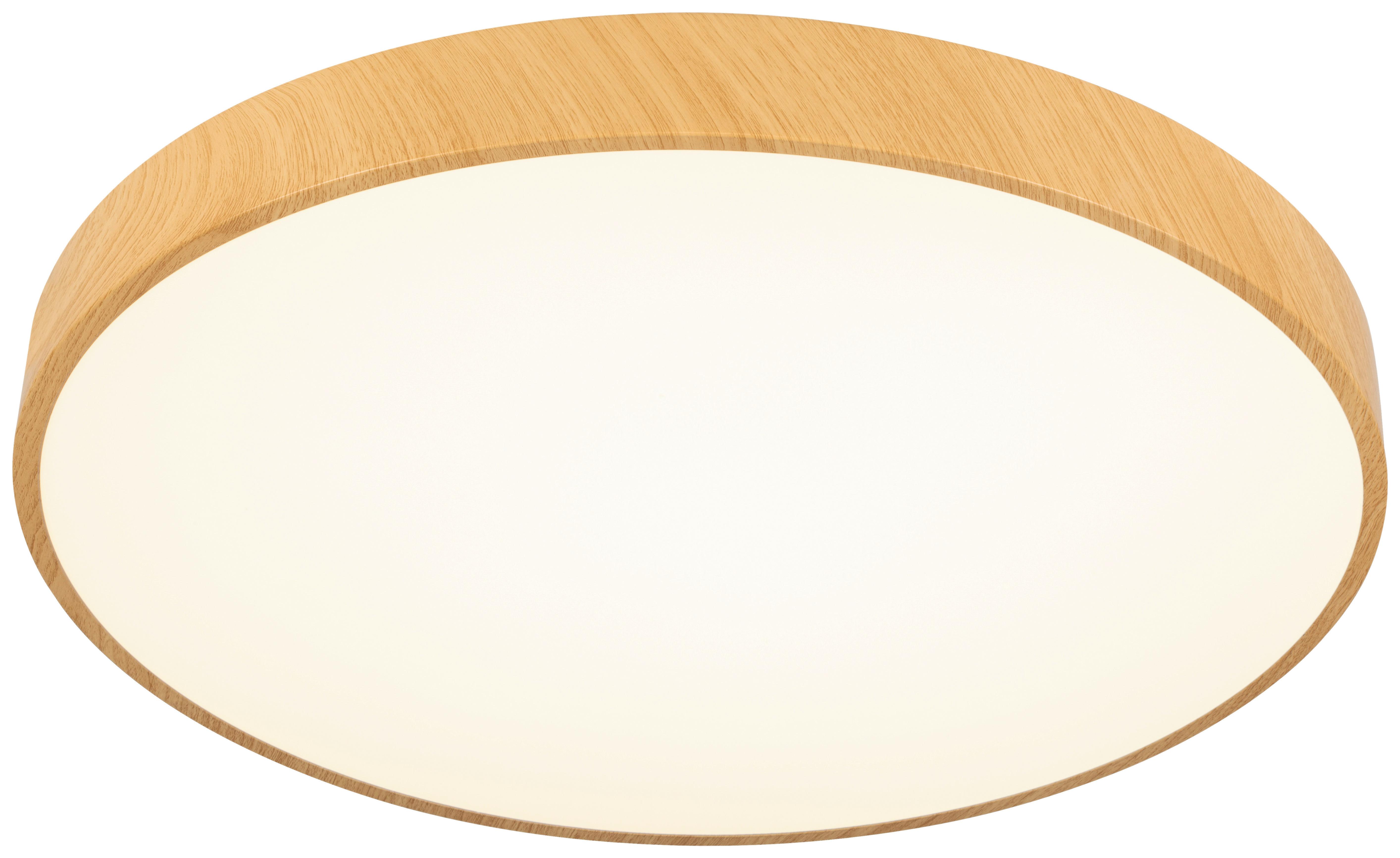 LAMPA SUFITOWA LED VADUZ - kolor naturalny/biały, Trend, tworzywo sztuczne/metal (50/13cm) - Novel