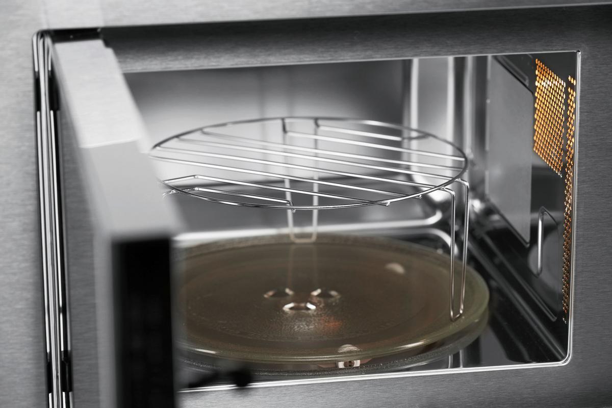 Einbaumikrowelle Nadia ca. 59,5/38.8/34,4 cm Edelstahl - Edelstahlfarben, Trend, Glas/Metall (59,5/38,8/34,4cm) - Respekta