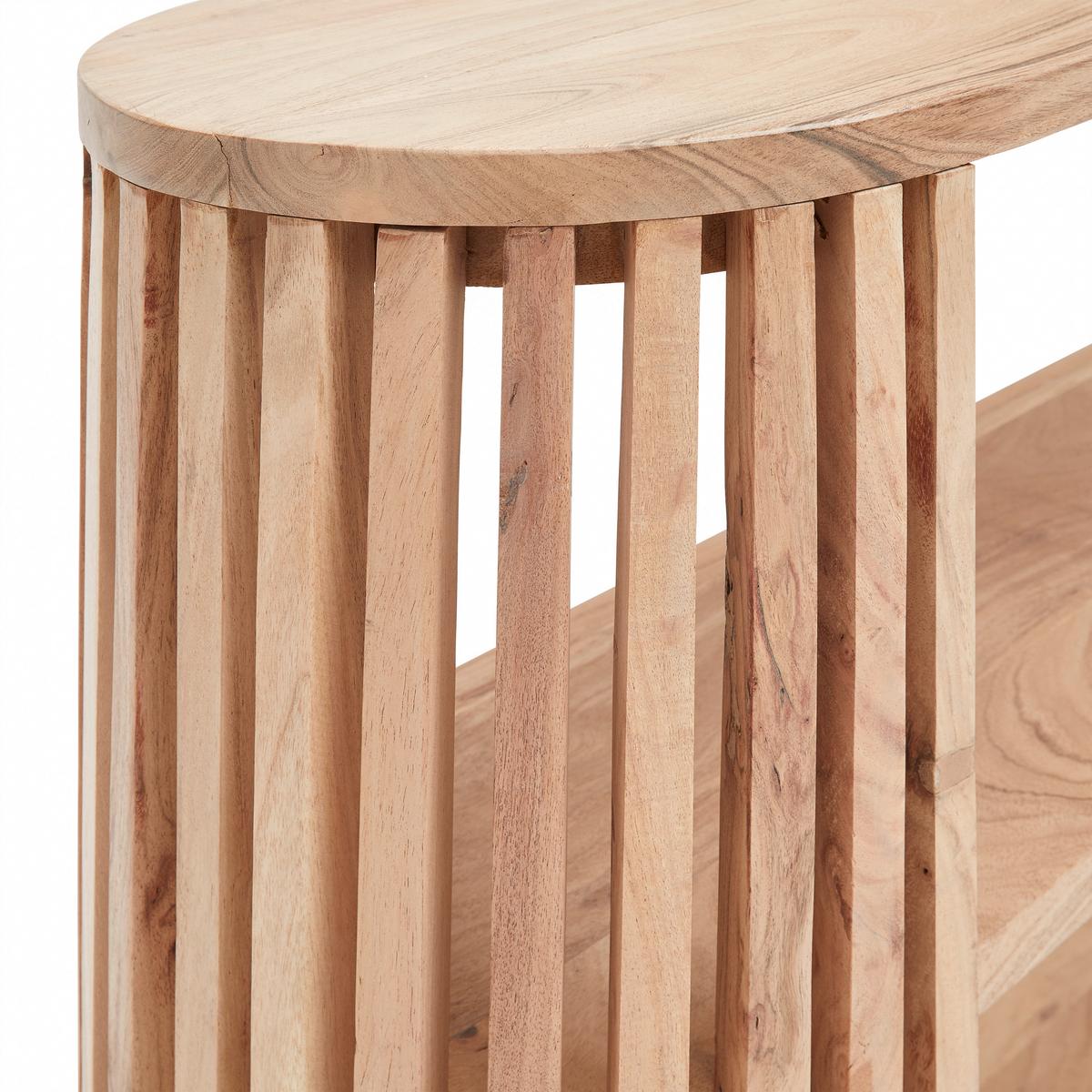 Konsole Maddi Naturfarben/Schwarz - Schwarz/Naturfarben, LIFESTYLE, Holz/Metall (120/85/33cm) - Mömax