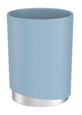 Zahnputzbecher Chris in Blau - Blau, Modern, Kunststoff/Metall (8/11cm) - Premium Living
