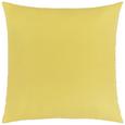 Zierkissen Zippmex in Gelb, ca. 50x50cm - Gelb, Textil (50/50cm) - BASED