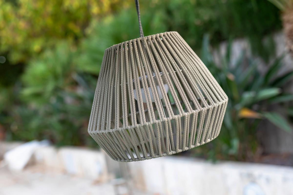 ZEWNĘTRZNA LAMPA WISZĄCA LUMCNT030SXHWNW CONTA - taupe, Natur, tworzywo sztuczne (40/30.5/40cm) - Newgarden