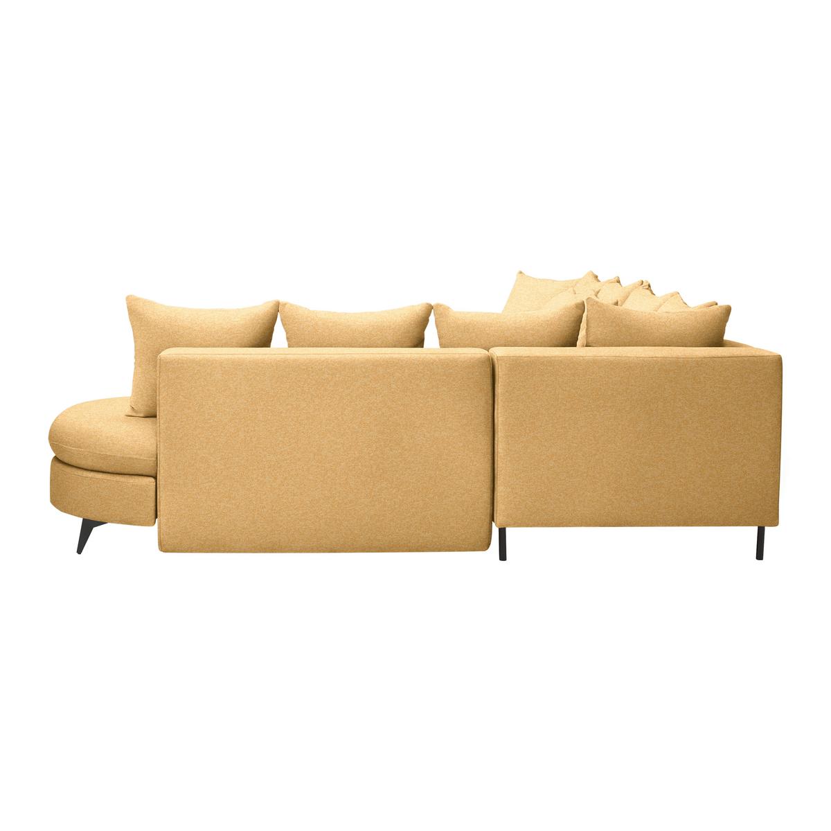 Ecksofa Axel Senfgelb - Senfgelb/Schwarz, MODERN, Textil/Metall (291/87/250cm) - Mömax