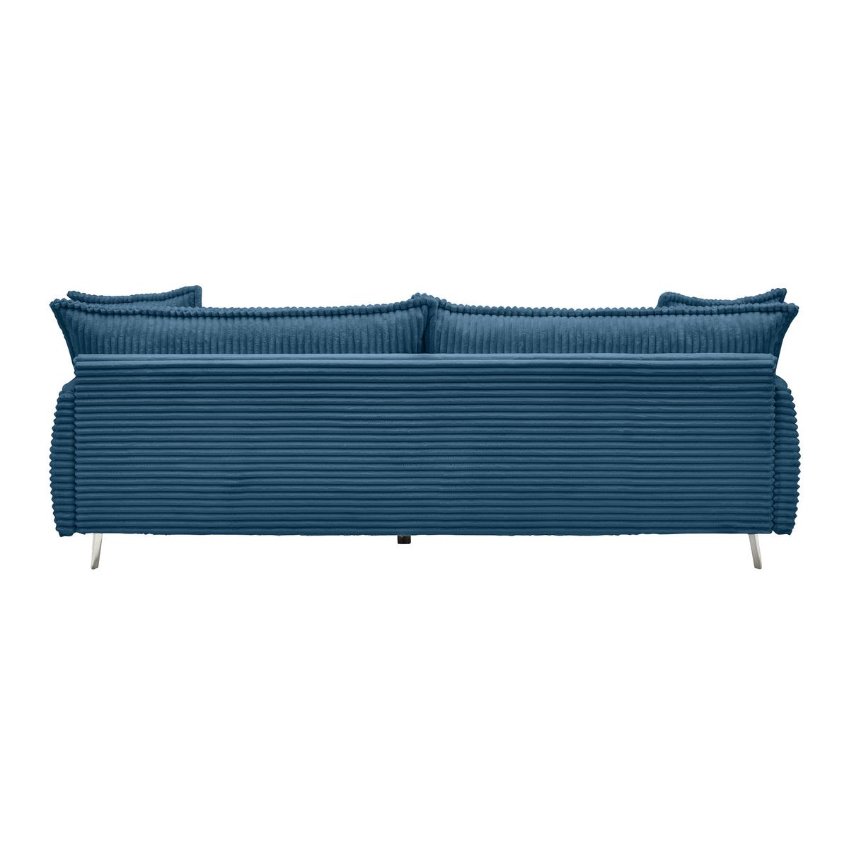 Mega Sofa Kiss - boje kroma/plava, Moderno, drvo/metal (241/90/117cm) - Mömax