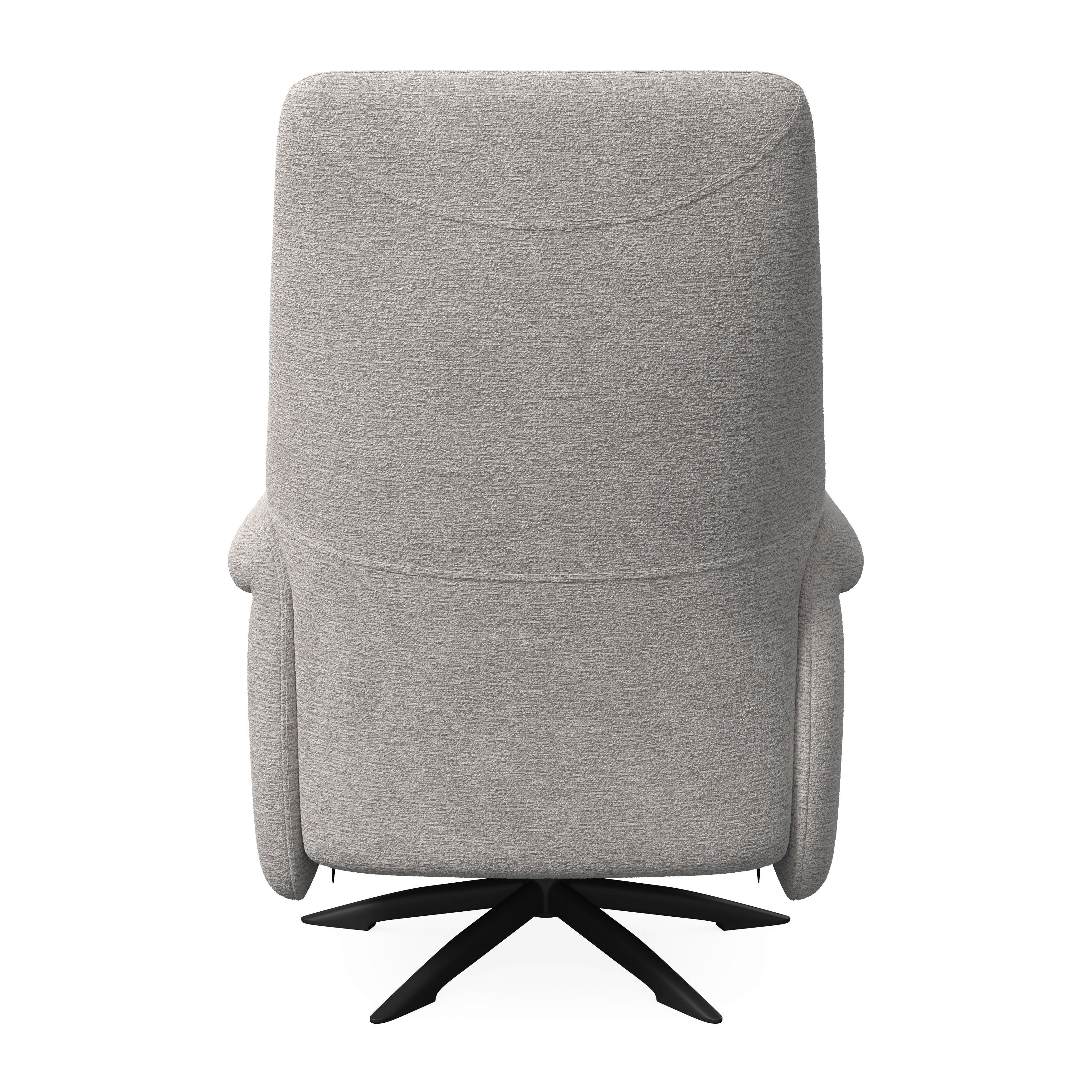 RELAXFÅTÖLJ ALICE - ljusgrå/svart, Modern, metall/trä (76/110/94cm) - Bessagi Home
