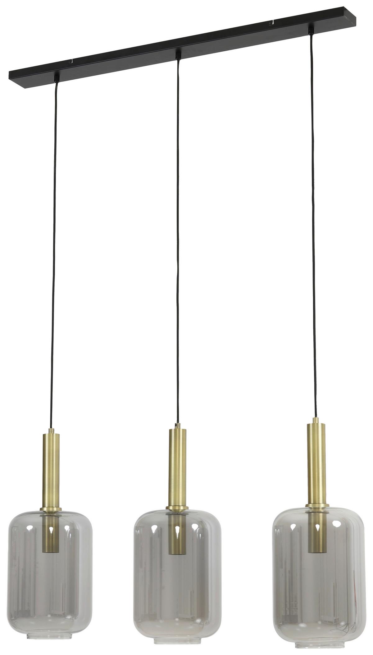 LAMPA WISZĄCA LEKAR - kolor brązu, Design, szkło (100/22/32cm) - Light & Living