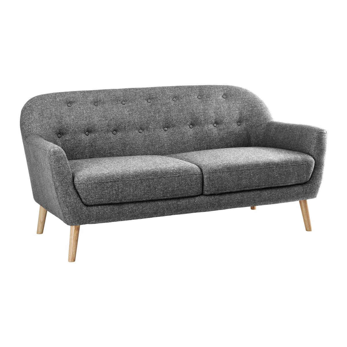 Sofa Anela Grau Webstoff - Naturfarben/Grau, MODERN, Holz/Textil (168/79/84cm) - Bessagi Home