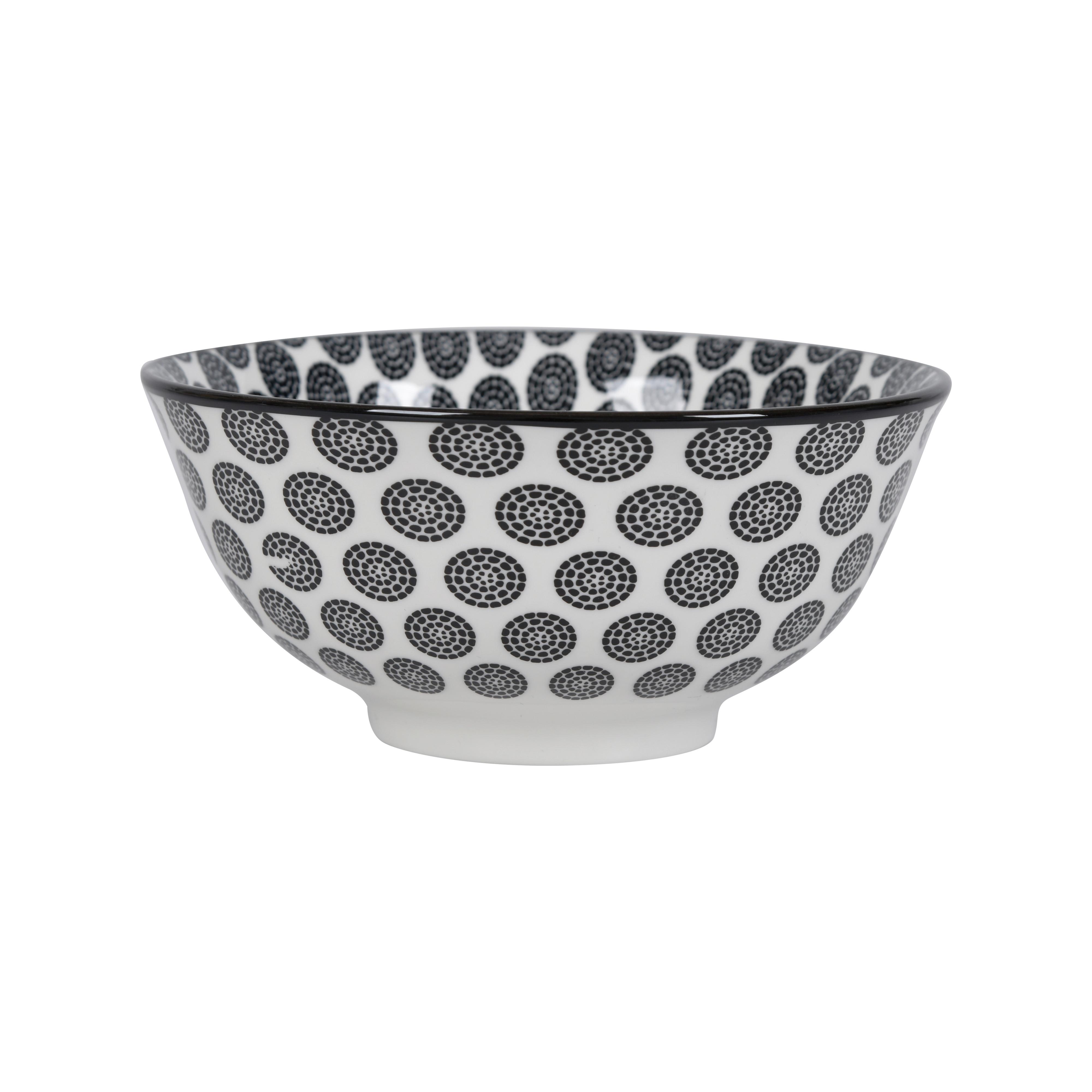 FRUKOSTSKÅL SHIVA - vit/svart, Lifestyle, keramik (15,5/7cm) - Mömax