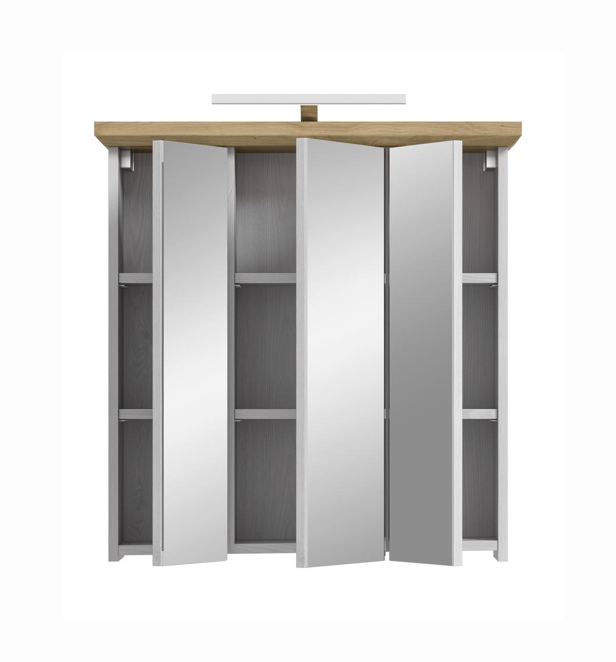 Spiegelschrank Verona Lärchenfarben - Trend, Glas/Holzwerkstoff (69/71/21cm) - MID.YOU