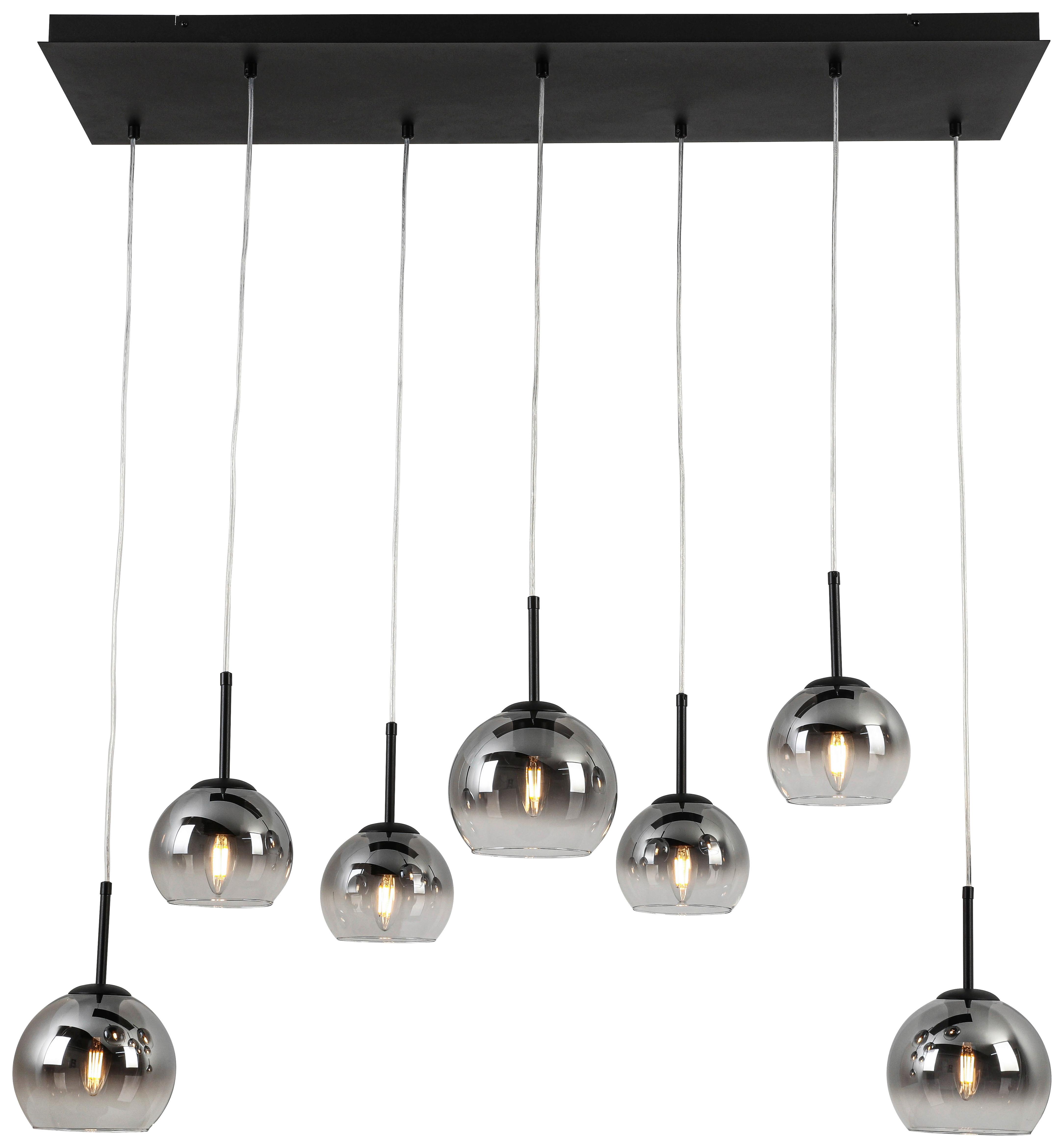 LAMPA WISZĄCA VICTORIA - czarny/kolor chromowy, Trend, tworzywo sztuczne/metal (110/31/120cm) - Novel