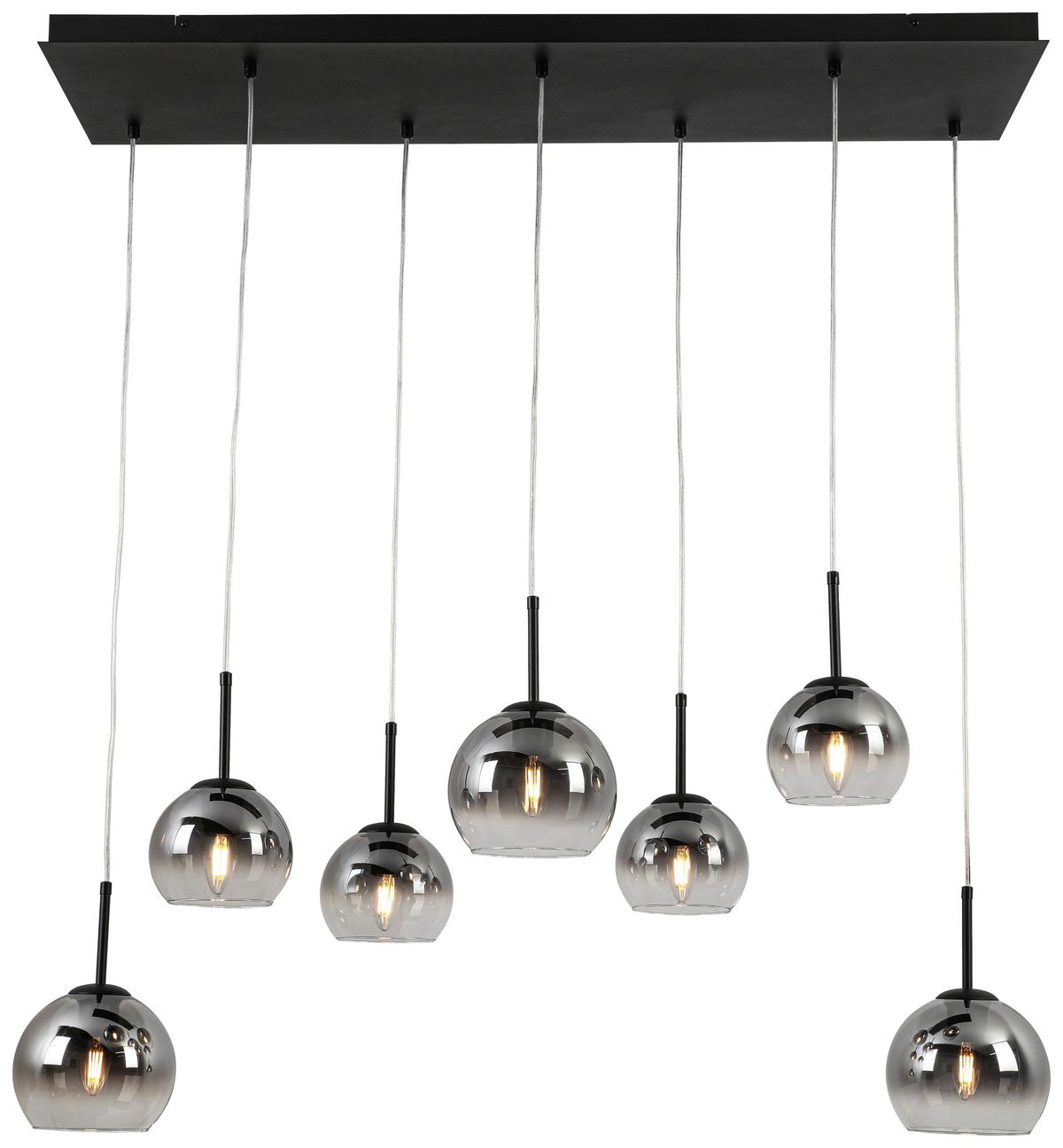 LAMPA WISZĄCA VICTORIA - czarny/kolor chromowy, Trend, tworzywo sztuczne/metal (110/31/120cm) - Novel