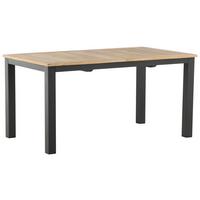 Gartentisch Panama ca. 210x90 cm Schwarz/Teakholz - Schwarz/Teakfarben, KONVENTIONELL, Holz/Metall (210/90/75cm) - Gardenson