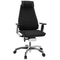 Drehstuhl Genidia Pro Schwarz ca. 57x119x46cm - Silberfarben/Schwarz, Basics, Kunststoff/Textil (57/119/46cm) - MID.YOU