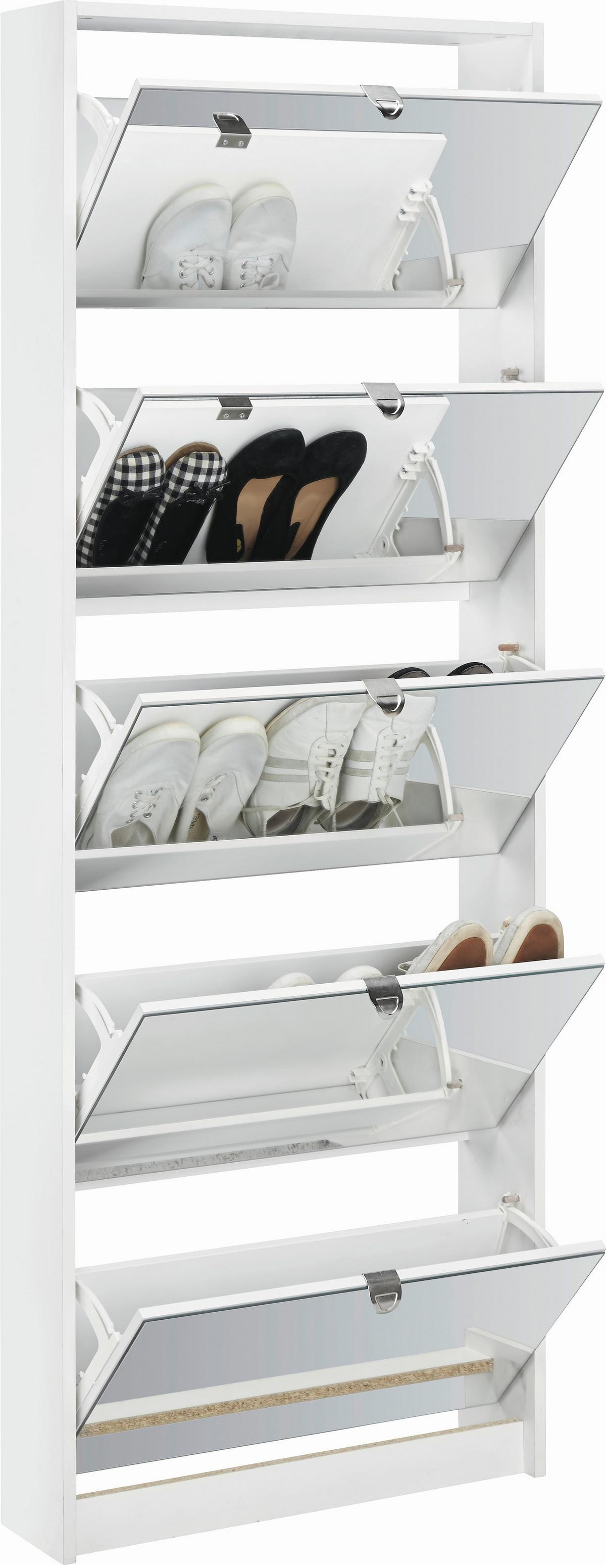 Schuhkipper in Weiß - Weiß, KONVENTIONELL, Holzwerkstoff (60/168/16cm) - Mömax