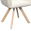 STOL MED ARMSTÖD MAIRO - bokfärgad/cremefärgad, Modern, trä/textil (61,5/86/58,5cm) - Bessagi Home