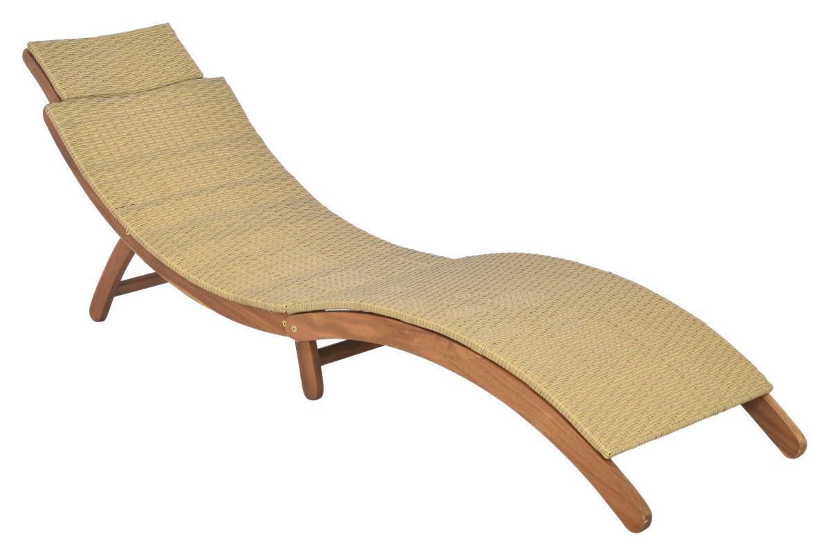 Vrtni Ležalnik Capri, Masivno - naravne barve, Moderno, kovina/umetna masa (183/60/54cm) - Gardenson