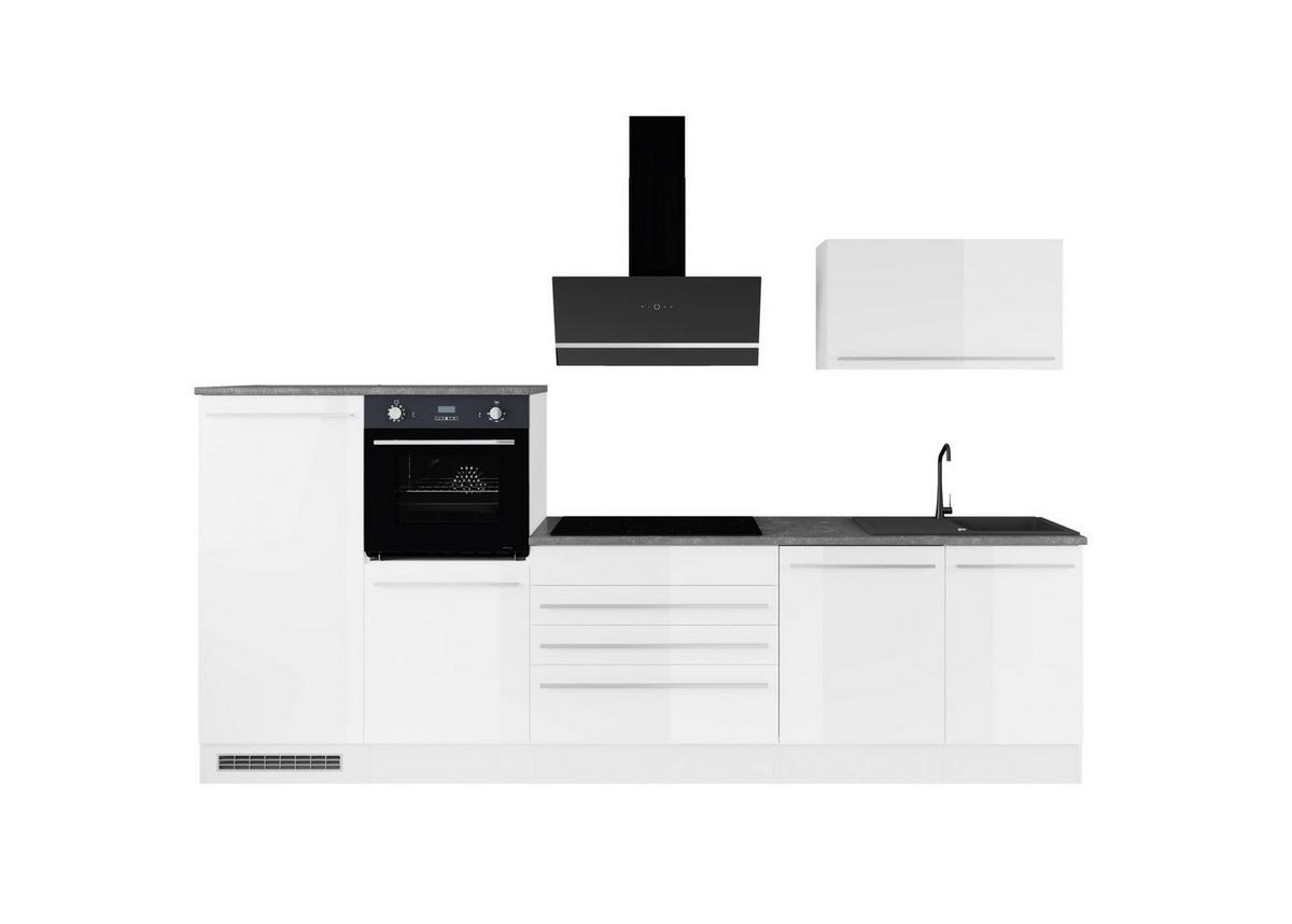 Moderen Kuhinjski Blok Brez Aparatov Welcome Jazz, Bela - bela/visoki sijaj, Konvencionalno, leseni material (320cm) - Modern Living