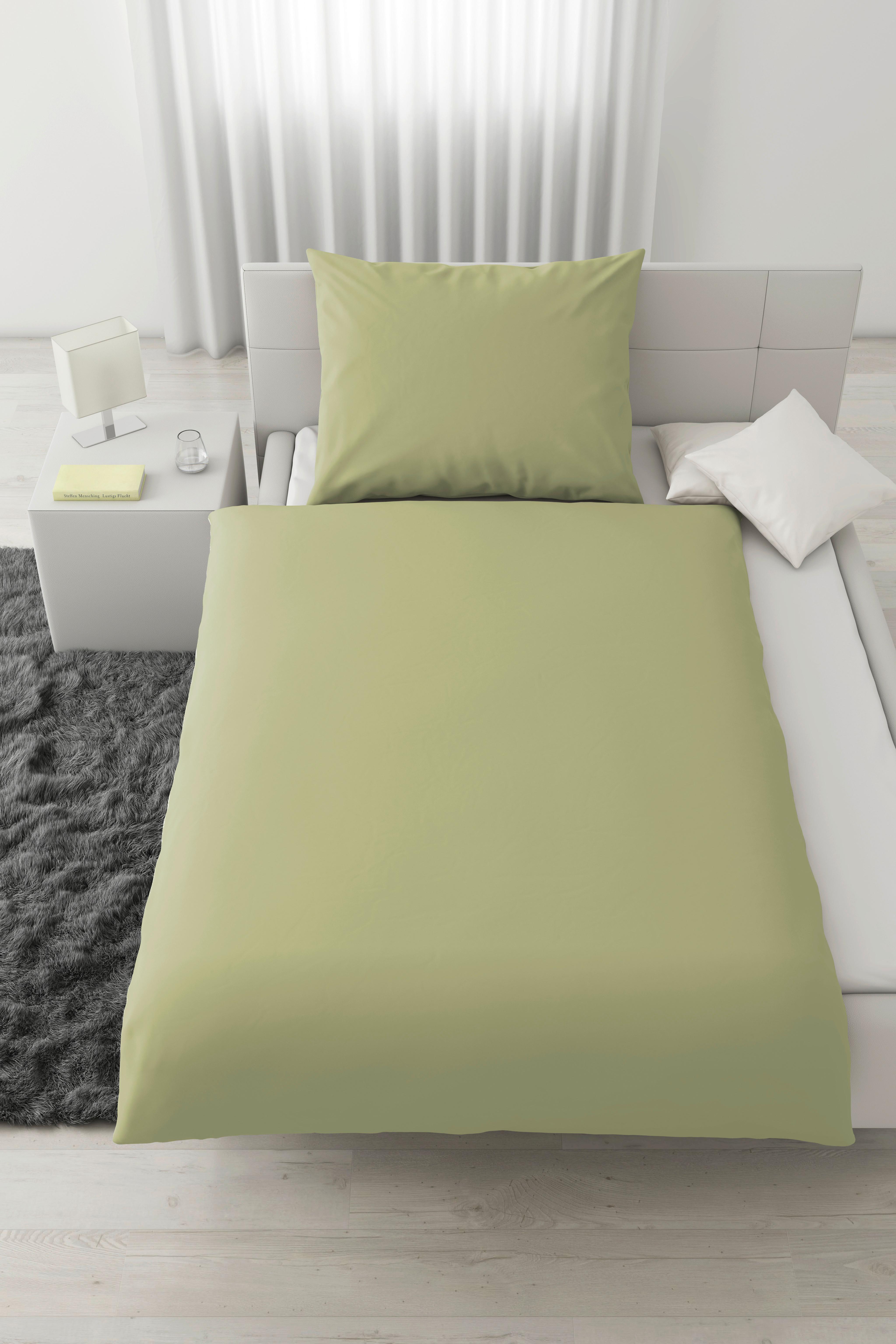 Posteljnina Stone Washed Uni, Zelena, 60/80, 140/200 - zelena, Romantika, tekstil (140/200cm) - Modern Living