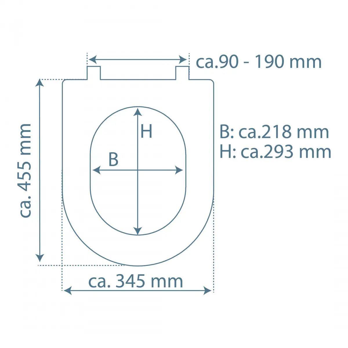 Capac WC D-Form - alb, Konventionell, plastic (34,5/5,5/45,5cm) - Schütte