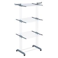 SUSZARKA PIONOWA RACK.51 - kolor stalowy/szary, Basics, tworzywo sztuczne/metal (72/64/170cm) - Homeware