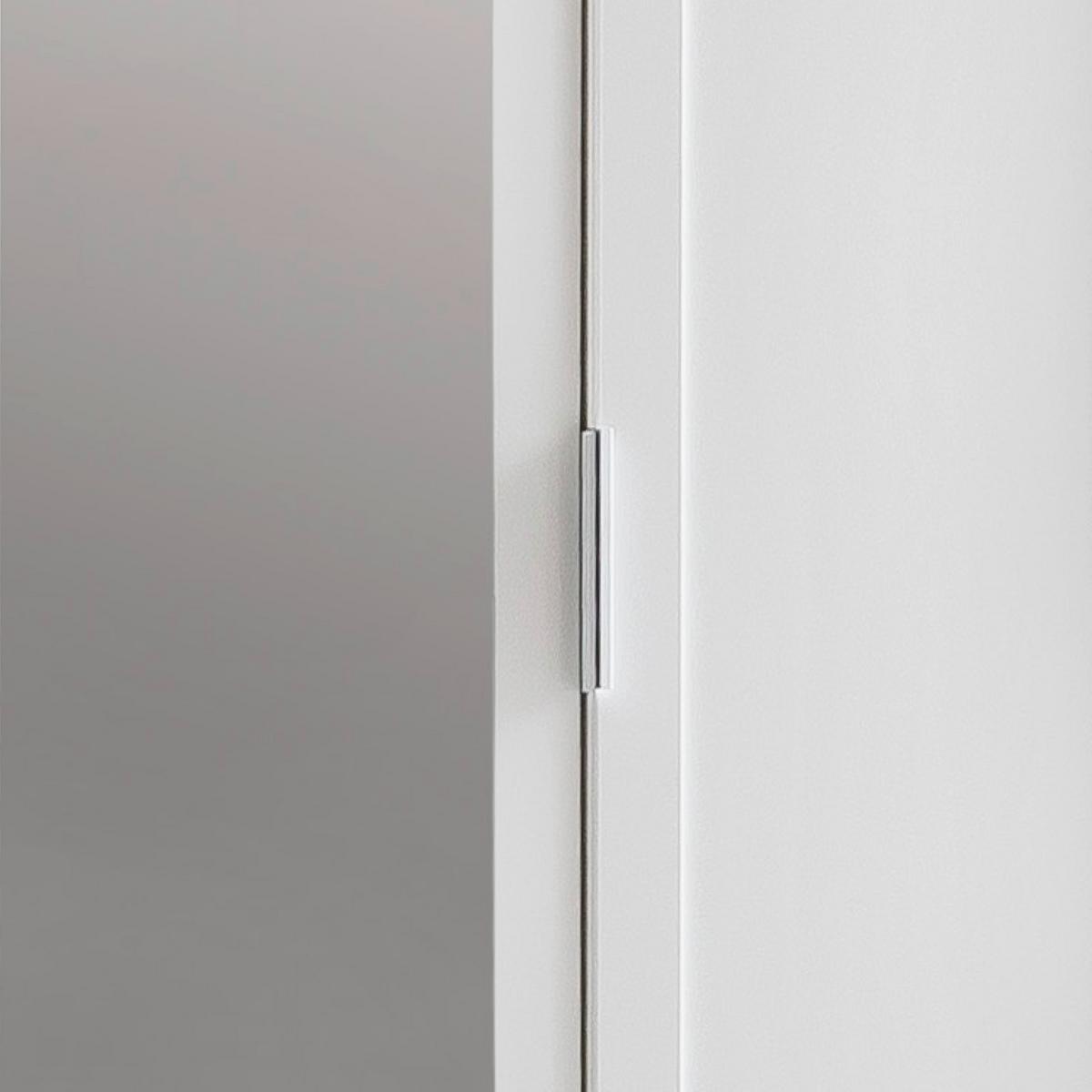 Ormar S Klasičnim Vratima Nadja - bijela/srebrne boje, Konvencionalno, staklo/drvni materijal (135/210/58cm) - Modern Living