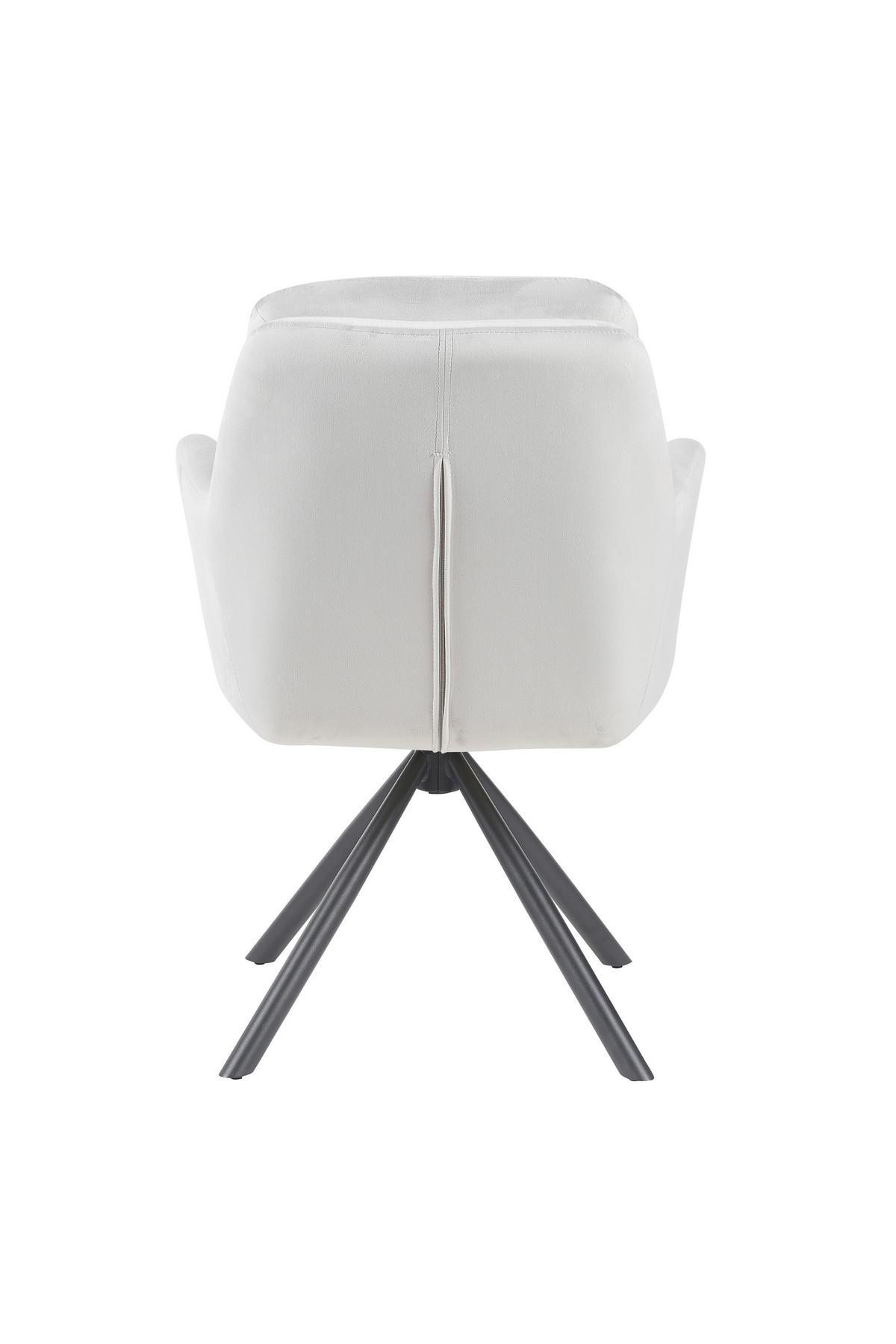 ARMLEHNSTUHL-SET PARMA S 2ER-SET - Hellgrau/Schwarz, MODERN, Textil/Metall (63/89/70cm) - MID.YOU