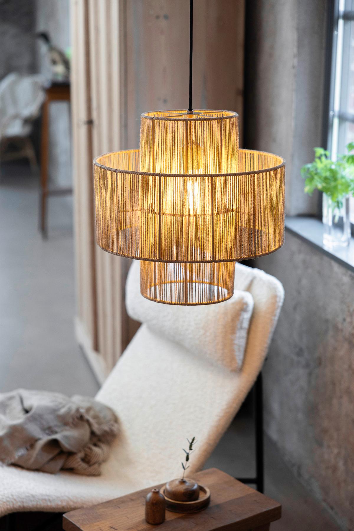 Pendelleuchte Soga max. 40 Watt - Hellbraun/Naturfarben, Basics, Naturmaterialien (40/40/41cm) - Markslöjd