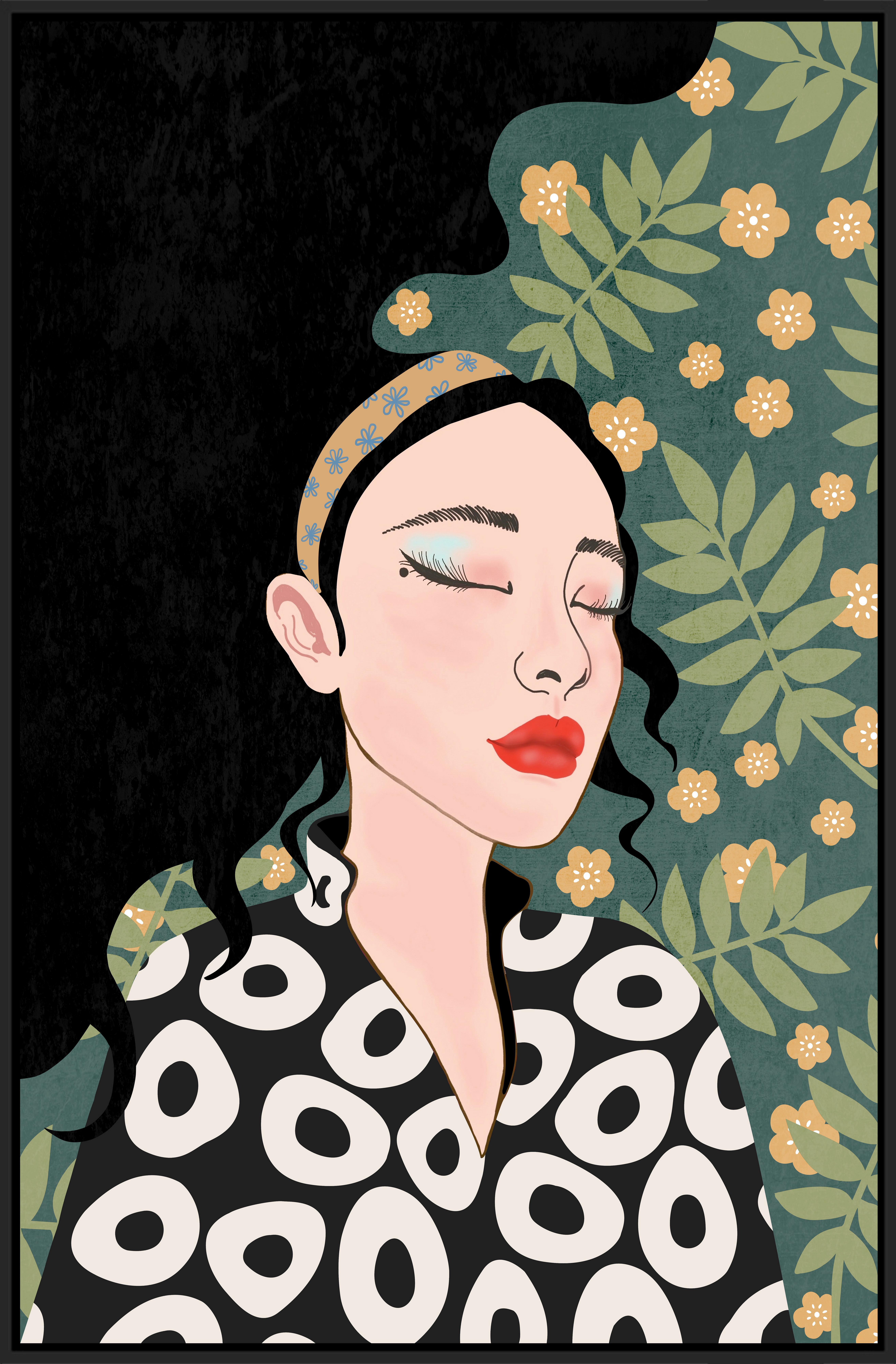 Vászonkép Denise - bézs/fekete, Modern, műanyag/faalapú anyag (60/90cm) - Mömax