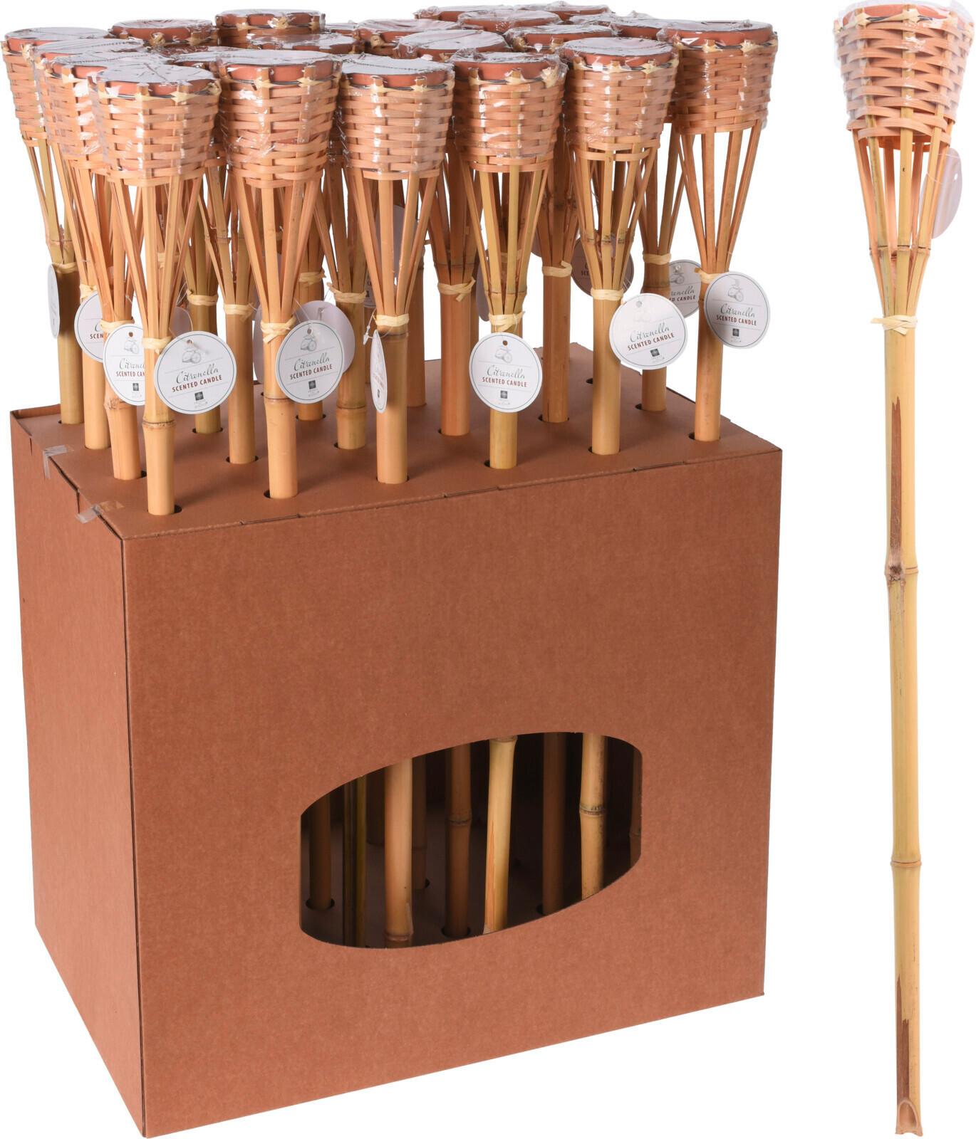 Gartenfackel Freddy Hellbraun - Hellbraun, Konventionell, Holz (76cm) - Mömax