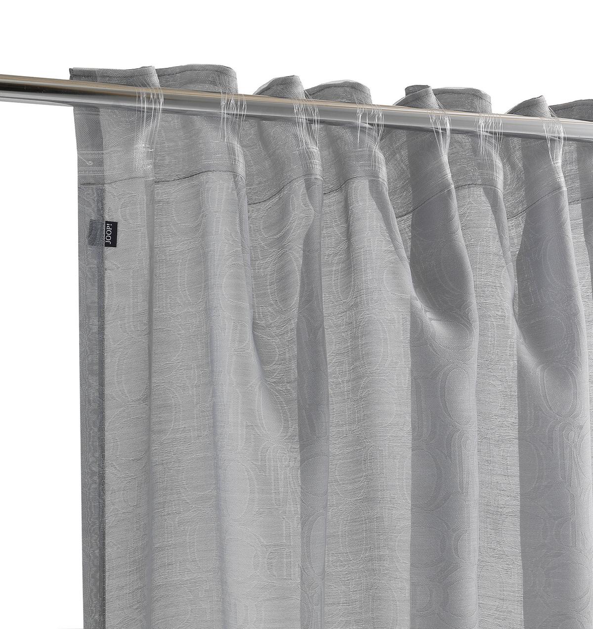 ZASŁONA GOTOWA JOOP! J-ORNAMENT ALLOVER - szary, Basics, tkanina (130/250cm) - Joop!