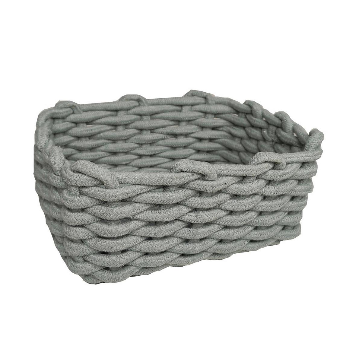 Korb Larry in Salbeigrün - Salbeigrün, KONVENTIONELL, Kunststoff/Textil (25/13/19cm) - Mömax