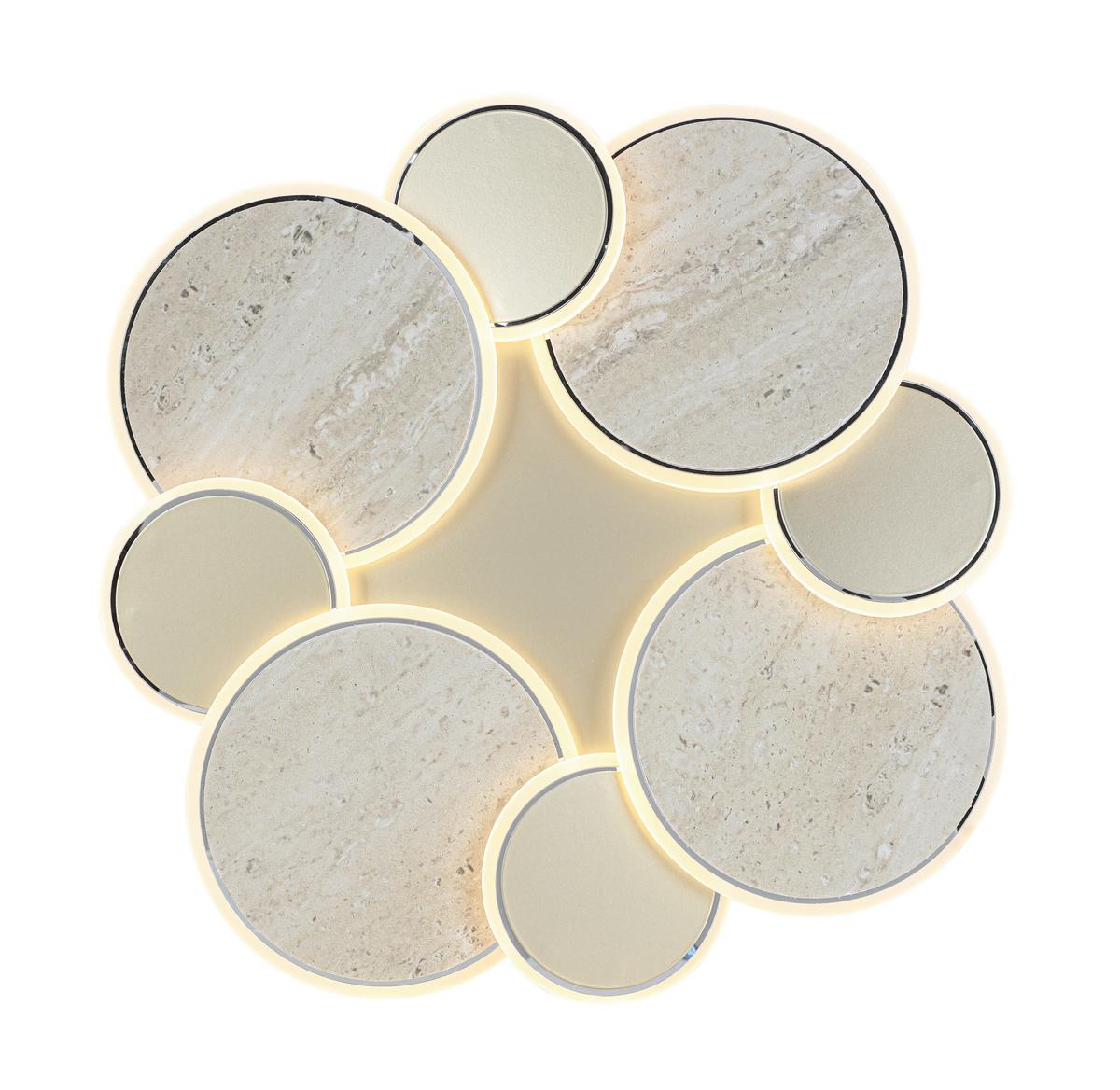 Led Mennyezeti Lámpa Stoni - krómszínű/Pezsgő, Modern, műanyag/fém (52/6cm) - Mömax