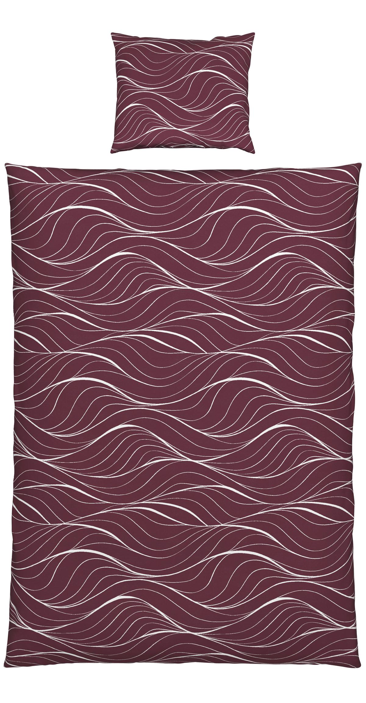 BETTWÄSCHESET WAVES - Beere, Textil (160/210cm) - Modern Living