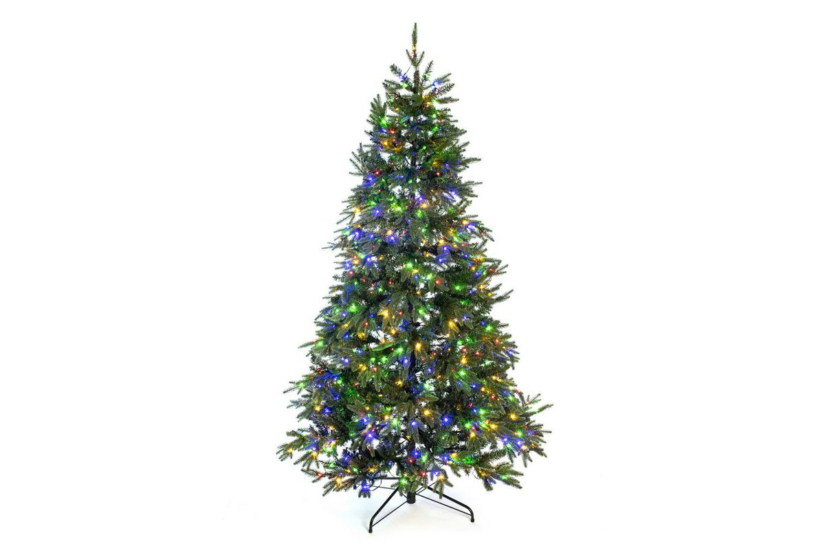 Weihnachtsbaum Evergreen Sherwood Grün H: ca. 210cm - Waldgrün, Basics, Kunststoff (134/210cm)