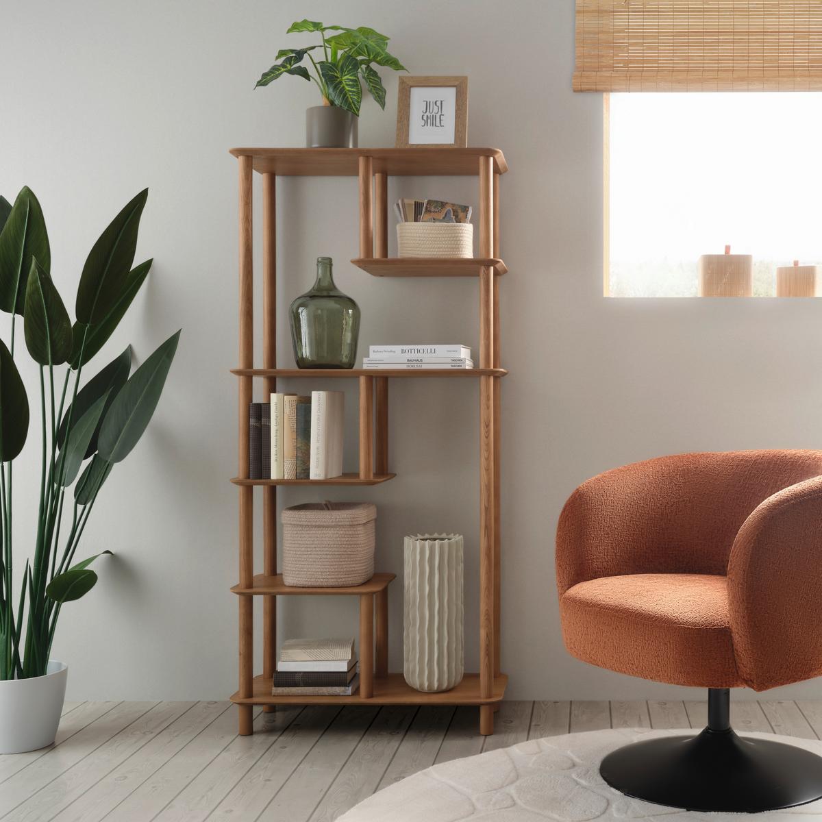 Álló Polc Mats - natúr színű, Modern, faalapú anyag/fa (70/142/30cm) - Premium Living