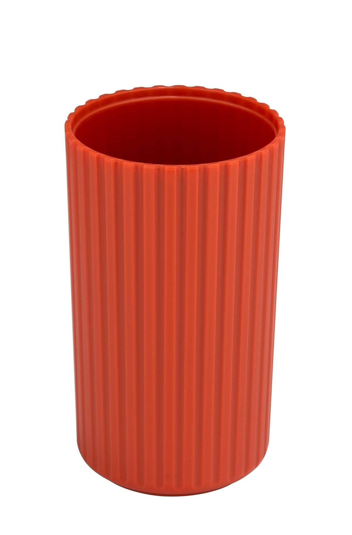 Pahar pentru periuțe de dinți Allstar Minas - teracotă, Modern, plastic (7/12/7cm) - Wenko