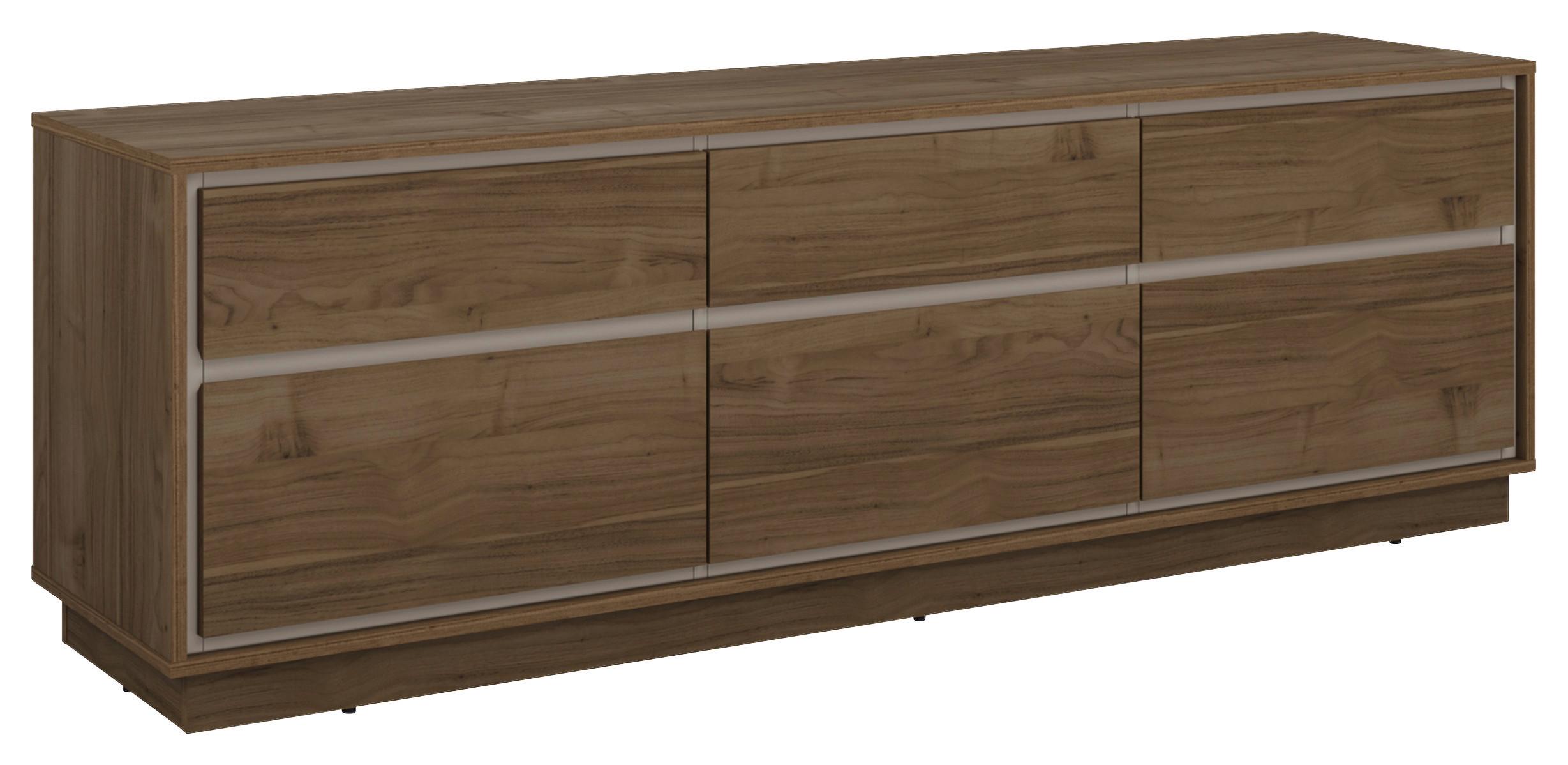 Tv Szekrény Cosme - kasmírszínű/diószínű, Modern, faalapú anyag (167/54/40cm)