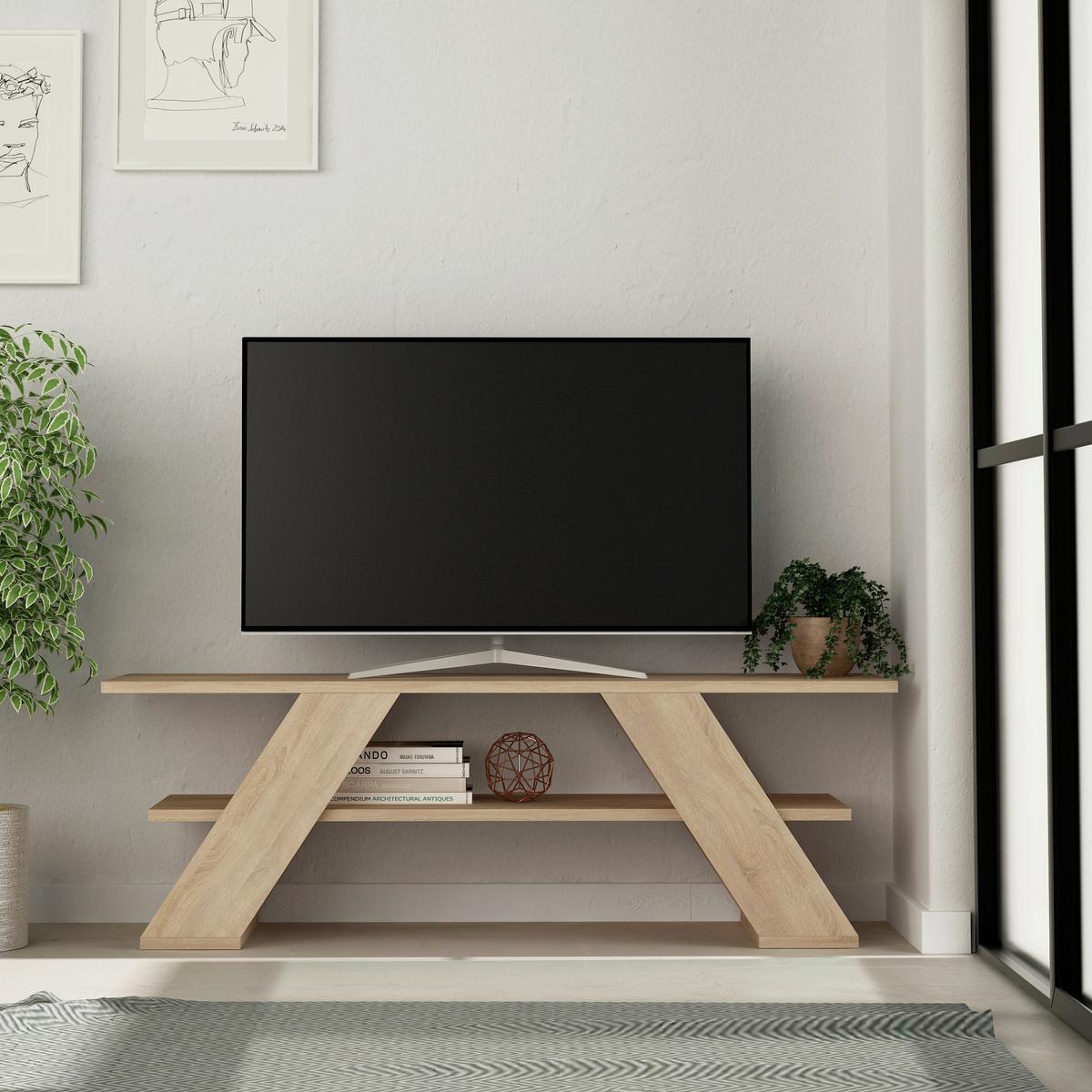 Tv Element Farfalla, Barva Hrasta - barve hrasta, Design, leseni material (120/33,5/40cm) - Livetastic