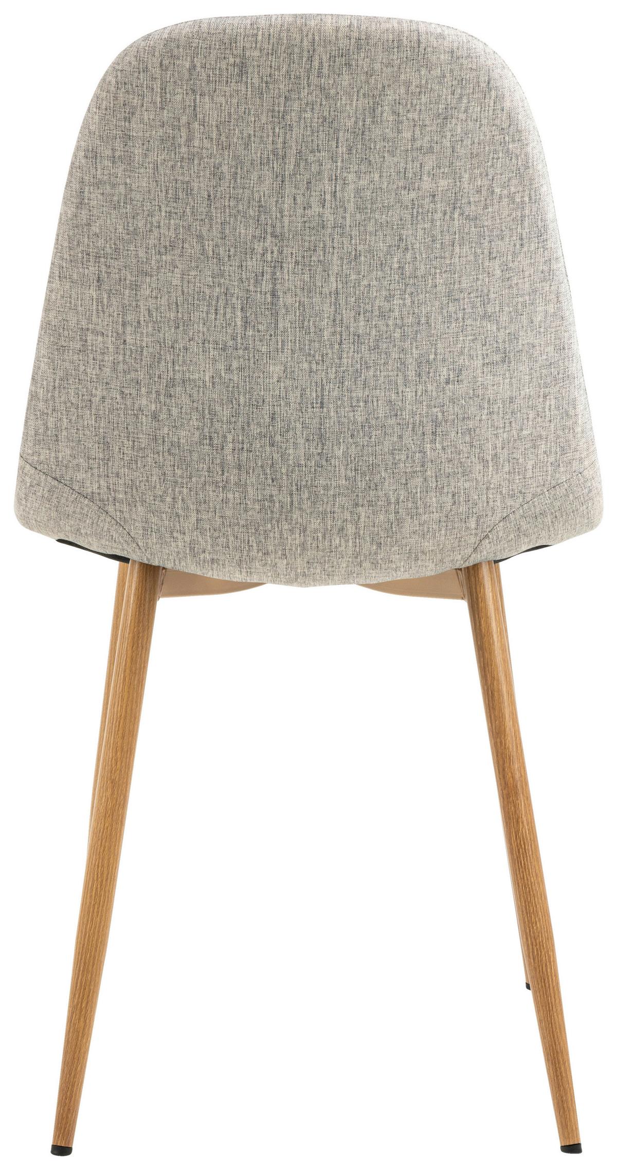 KRZESŁO CELIA - kolor dębowy/jasnoszary, Trend, metal/tkanina (44/86/54cm)