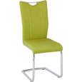 Szánkótalpas Szék Flo - Zöld, modern, Fém/Textil (44/100/58cm)