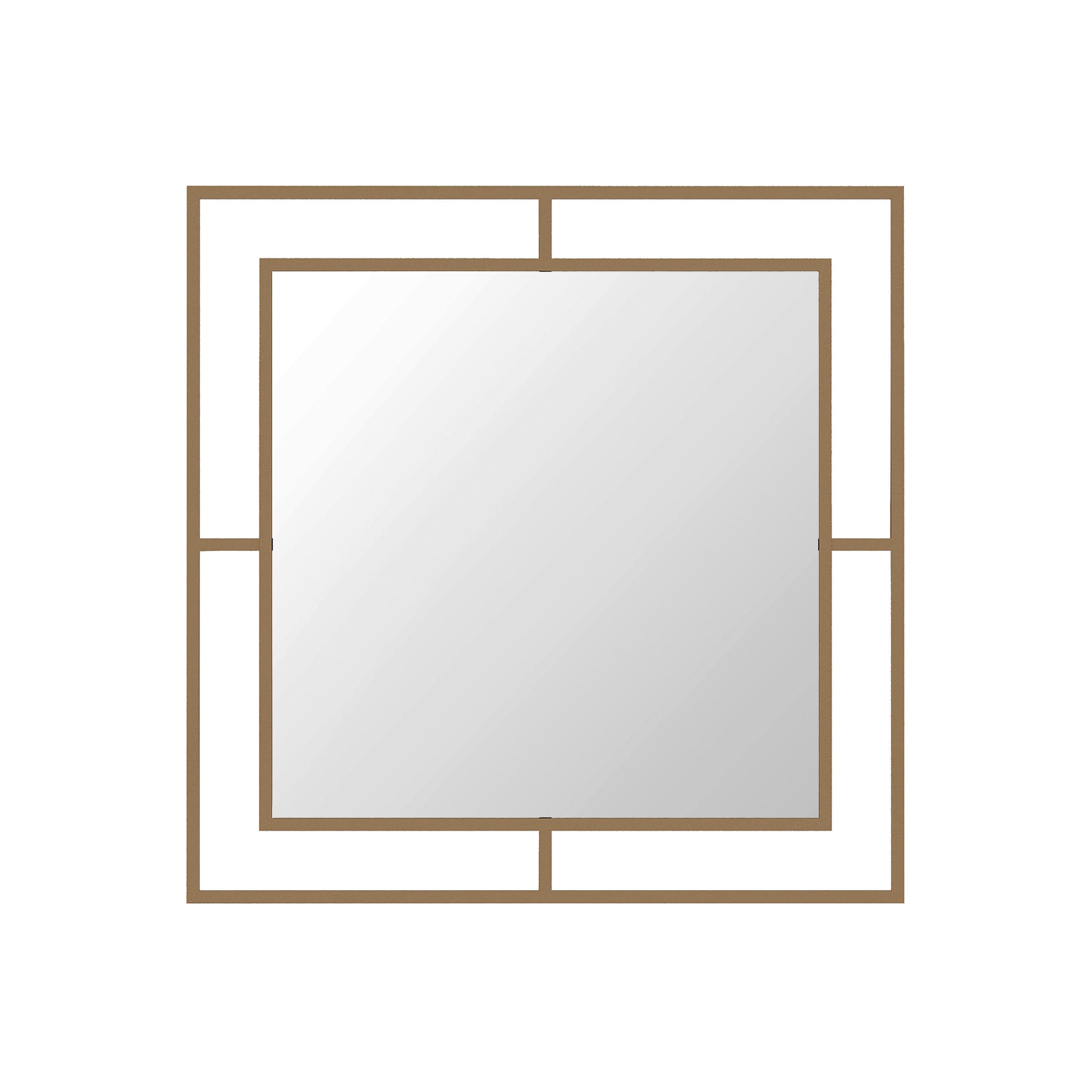 Spiegel Corner ca. 58x58 cm Gold - Goldfarben, Design, Metall (58/58/2cm) - Livetastic