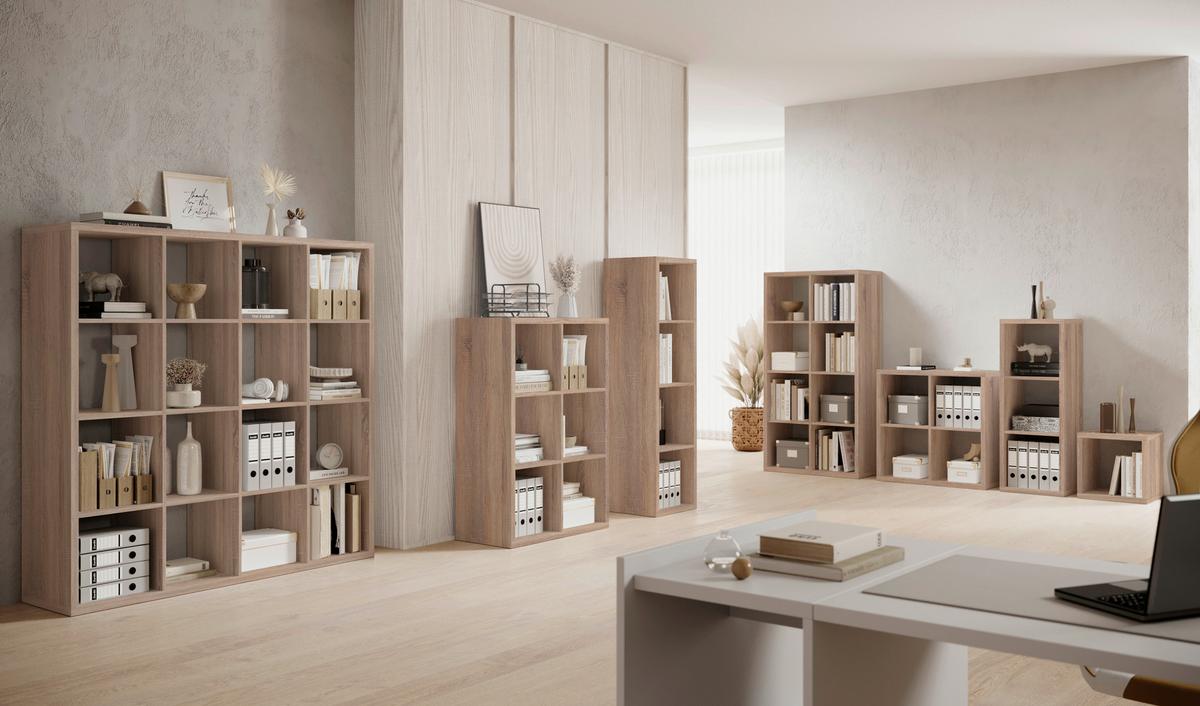 REGAŁ DZIAŁOWY STYLE - kolor dębu sonoma, Design, materiał drewnopochodny (41/41/38cm) - Carryhome