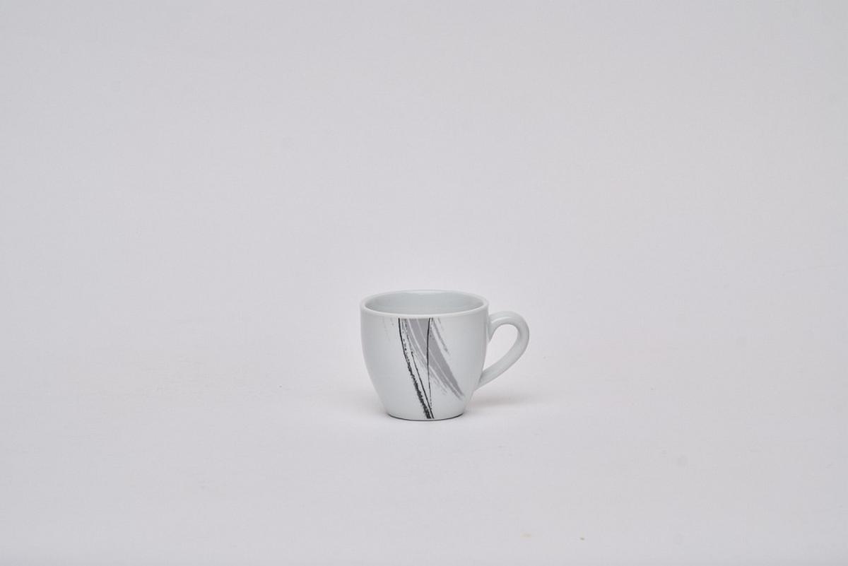 SERWIS OBIADOWO-ŚNIADANIOWY ROMA - czarny/biały, Basics, ceramika - Novel