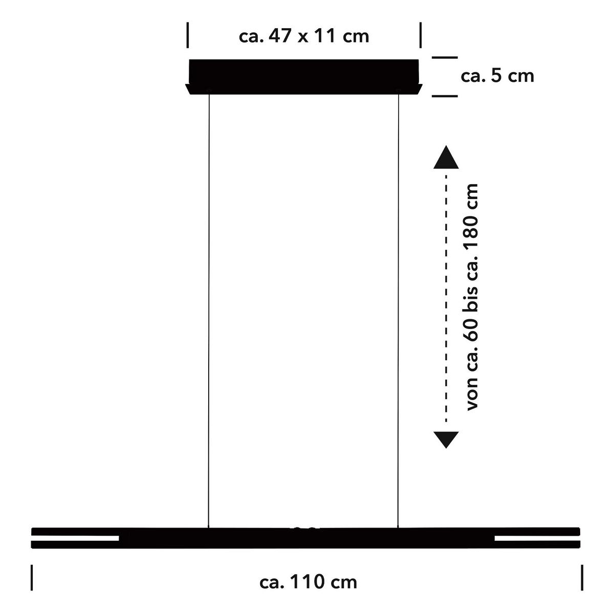LAMPA WISZĄCA LED 20646/2-15 BEN *E* - kolor brązu, Design, metal (110/5/150cm) - elements by BANKAMP
