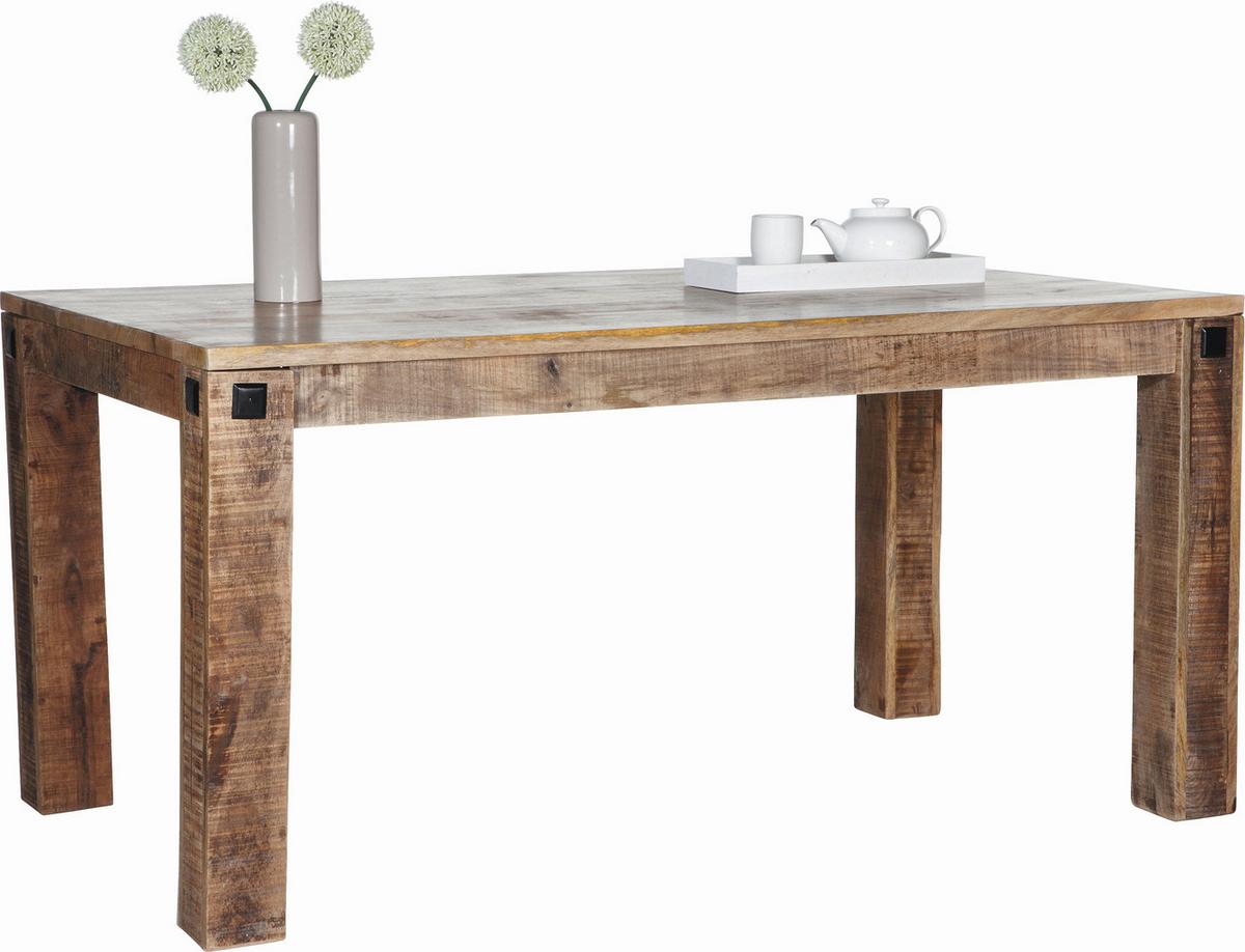 Esstisch aus Mangoholz massiv - Naturfarben, Lifestyle, Holz (160/76/90cm) - Zandiara