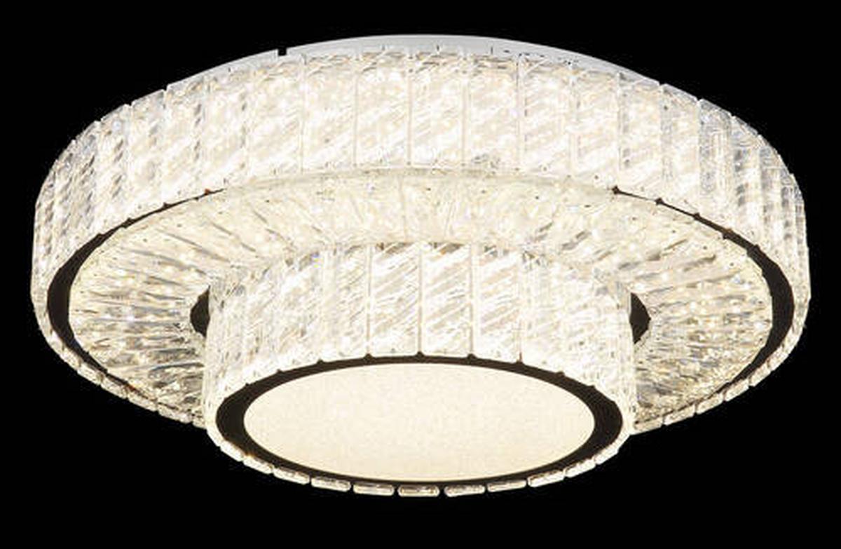 Stropna Led-svetilka Mucky, S Sijalko - barve kroma/prozorno, Konvencionalno, kovina/steklo (50/17,3cm) - Globo